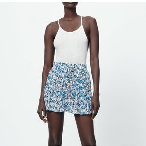 Zara Blue Floral Skort